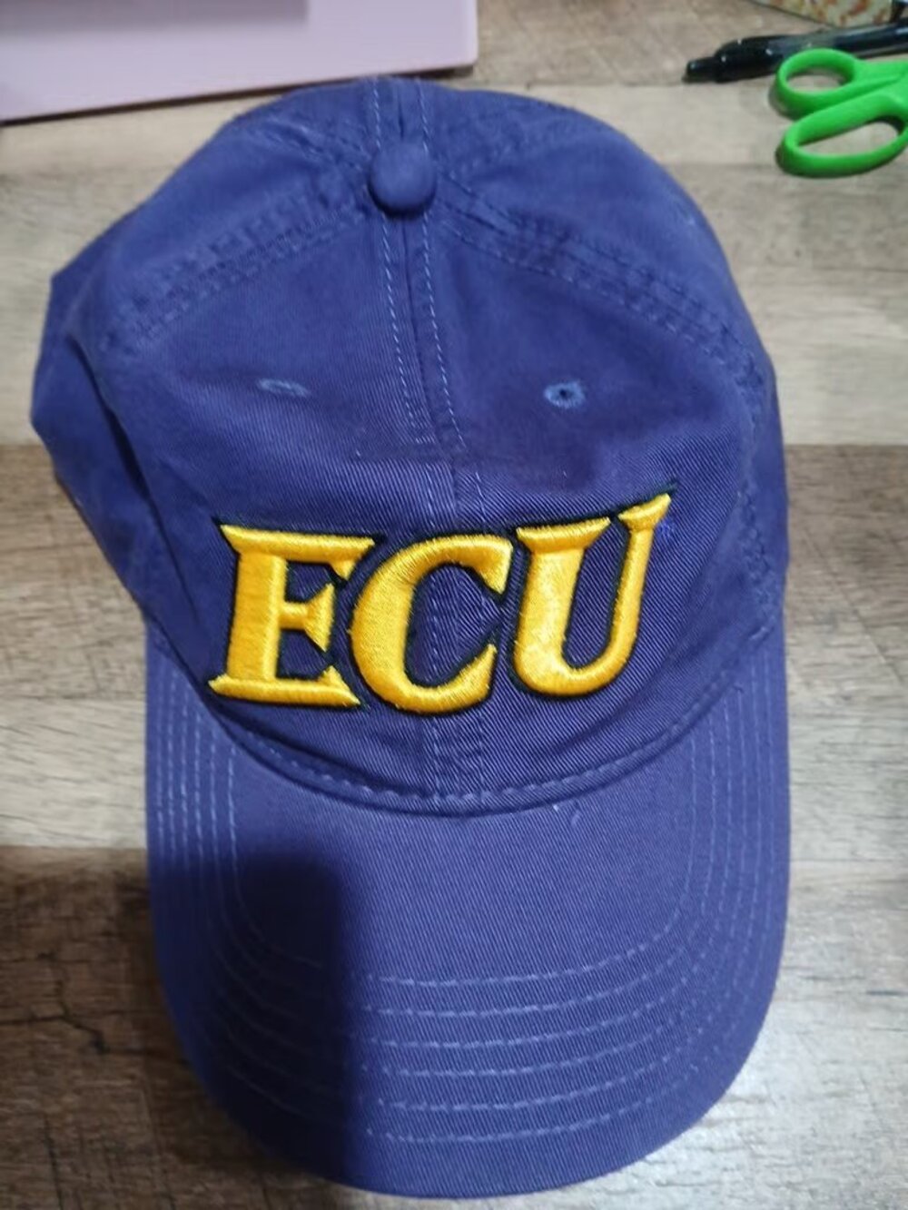 Adidas ECU Purple Yellow Logo Snapback Baseball Cap Hat Mens Size XS/S